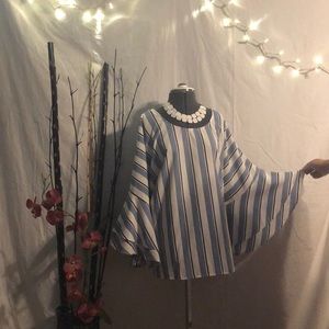 HINT OF BLUSH Striped Blouse! NWT!!